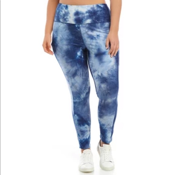 True Craft Yummy Tie Dye Pull On Leggings in Tanzanite Cloud - Picture 1 of 10
